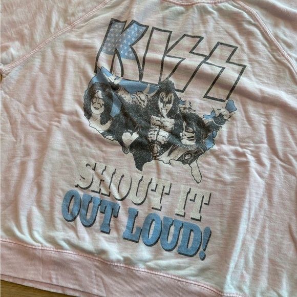 Recycled Karma | KISS sweatshirt | pink | size small - Picture 2 of 5